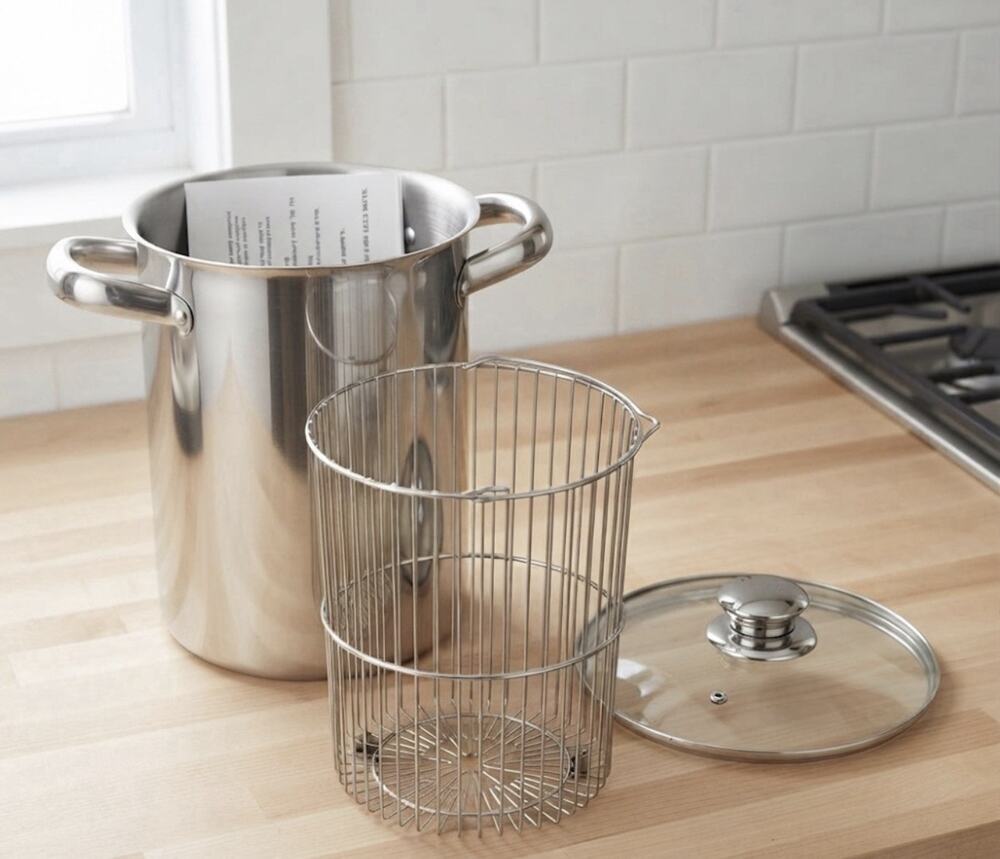 Spiegel Asparagus Pot, 4 Quart Stainless Steel Steamer Vegetable Cooker/Pot, NEW